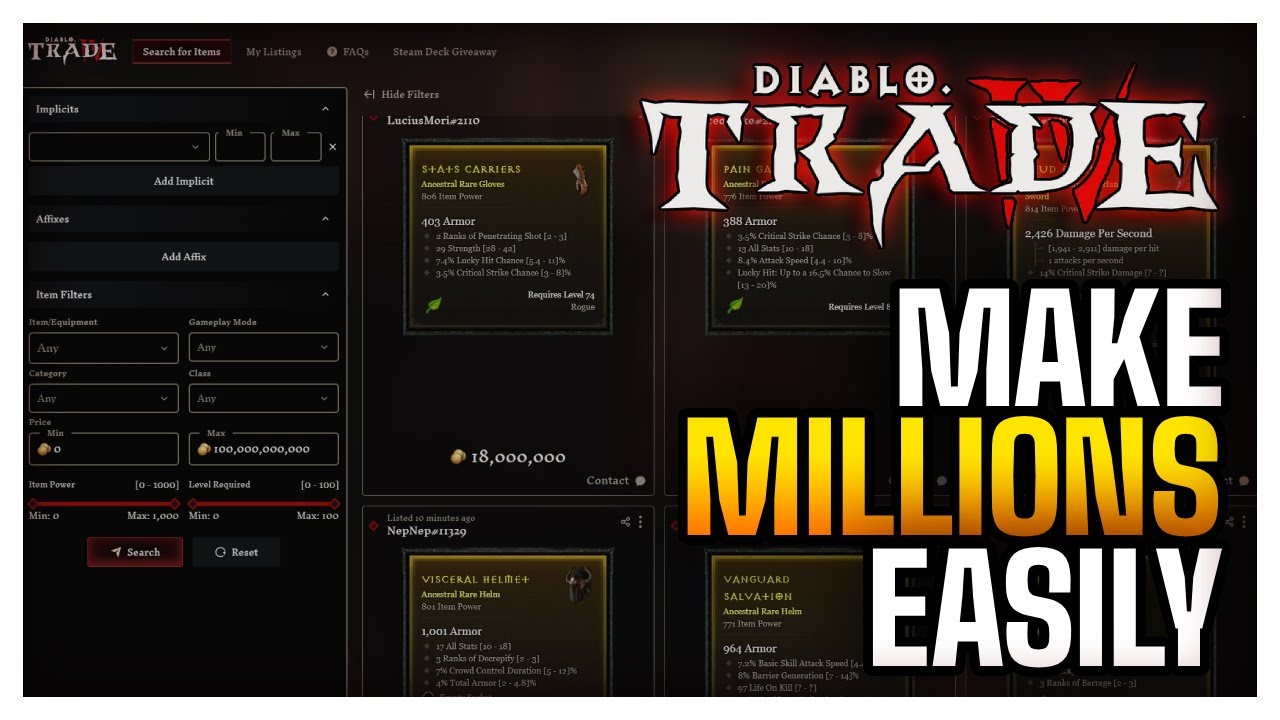 diablo trade